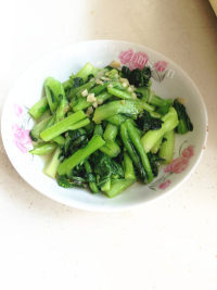 美味的蒜香青菜苔做法图解10)