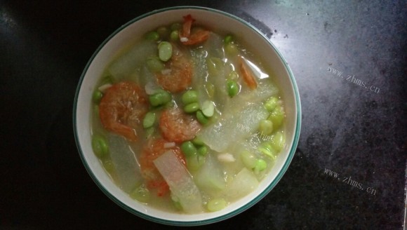 冬瓜毛豆虾干汤