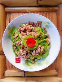 家常菜苦瓜炒肉