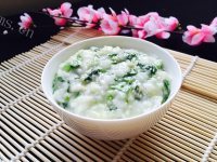 美味的青菜鳕鱼粥做法图解10)