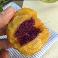 自制紫薯馅南瓜饼做法图解7)