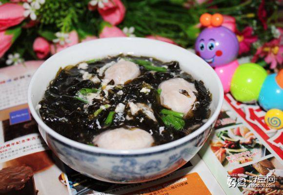 肉丸紫菜蛋花汤