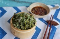 家常菜粉蒸芹菜叶