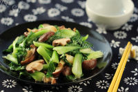 家常菜香菇炒油菜
