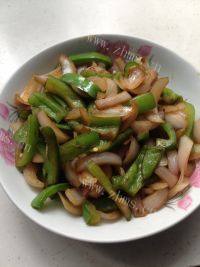 家常菜辣椒炒洋葱做法图解8)