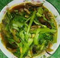 好吃的青菜炒香菇做法图解10)