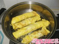 自己做的香葱鸡蛋卷做法图解5)