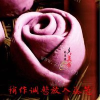 自制玫瑰花馒头做法图解4)