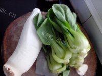 家常菜杏鲍菇炒油菜做法图解1)