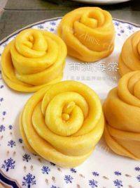 自制黄玫瑰馒头