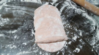 好看精致的红玫瑰馒头做法图解3)