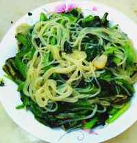 家常菜菠菜炒粉丝
