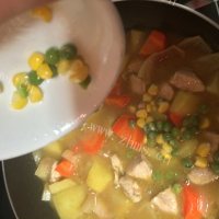自制猪肉蔬菜咖喱做法图解19)