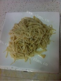 家常菜油泼金针菇做法图解6)
