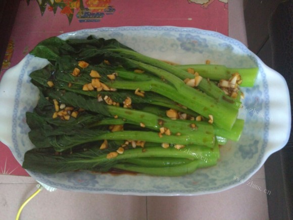 美味的白灼菜心
