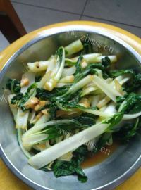 特色美食蒜香小白菜做法图解5)