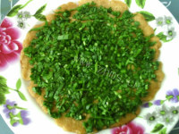 好吃的韭菜豆面玉米饼做法图解15)