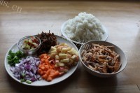 好吃的苹果鸡丝炒饭做法图解1)