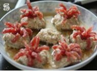 腊肠肉糜酿鲜菇做法图解5)