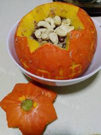 美味杂豆南瓜盅做法图解7)