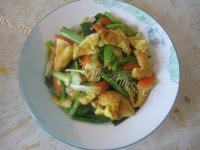 家常菜青蒜炒鸡蛋