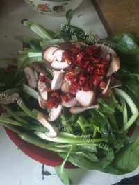 香菇菜芯做法图解2)