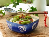 快手微波蚝油四季豆做法图解7)