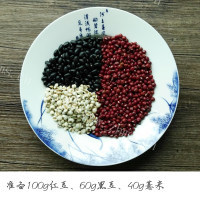 美味的黑红豆薏仁粥做法图解1)