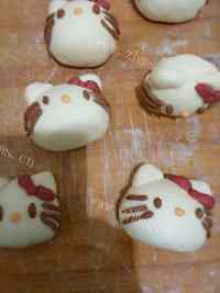 可爱的hello kitty馒头做法图解9)