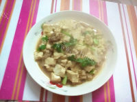 热腾腾的瘦肉豆腐做法图解6)