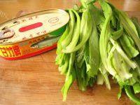 家常豆豉鲮鱼油麦菜做法图解1)