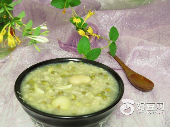鲜百合绿豆粥