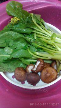 家常菜香菇炒菜心做法图解1)