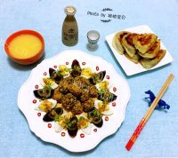 美味蒜泥双蛋拼盘做法图解12)