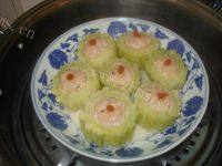 绿色食物之苦瓜酿肉做法图解9)