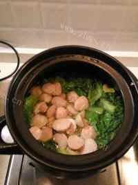 好吃的芥菜肉丸豆腐煲做法图解5)