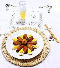 私房美食红烧鸡翅炖蛋做法图解22)