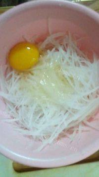 自制萝卜煎饼做法图解3)