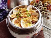 美味的文蛤蒸蛋做法图解8)