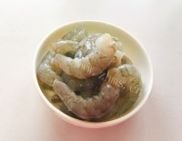 家常菜苦瓜虾仁做法图解2)