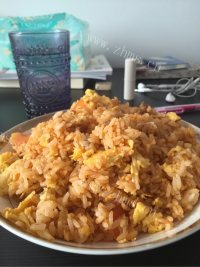 可口的番茄风味炒饭做法图解5)