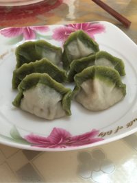 美味的翡翠饺子