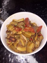 香糯爽滑的杏鲍菇炒肉做法图解4)