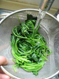 家常菜菠菜拌粉丝做法图解7)