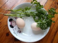 自制香菜鸡蛋饼做法图解1)