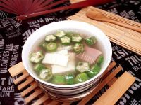 鲜美秋葵豆腐汤的做法图解六