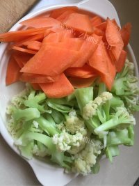 色泽不错的干锅菜花做法图解1)