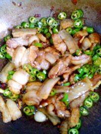 家常菜尖椒回锅肉