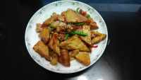 家常菜香干炒肉片