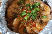 芳香四溢的蒜蓉粉丝烤虾做法图解9)